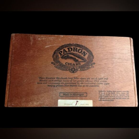 PADRON CIGAR BOX neat box year unknown - Picture 1 of 3